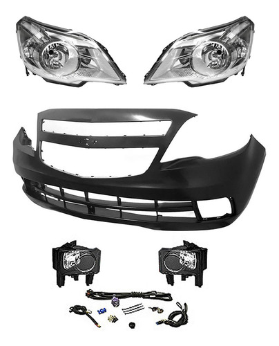 Kit Paragolpe Opticas Faro Auxiliar Chevrolet Agile Montana