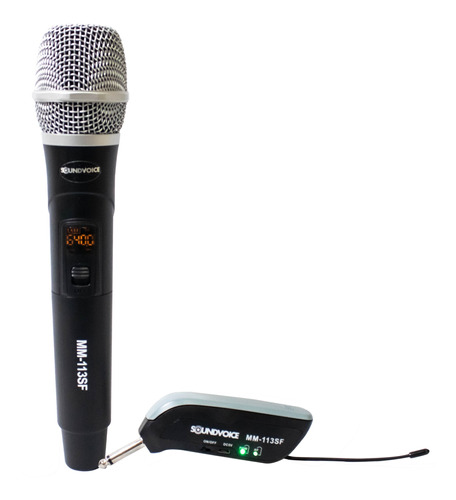 Microfone Sem Fio Soundvoice Digital Mm113sf De Mão