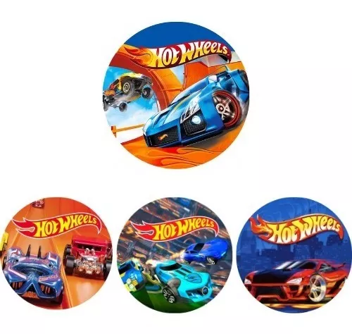 Painel Redondo 1,5x1,5m Hot Wheels Carro Brinquedo Corrida