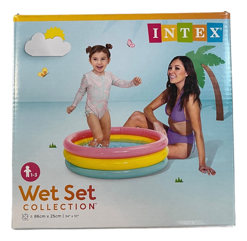 Alberca Piscina Inflable 3 Aros Para Bebes Intex 86 X 25 Cm