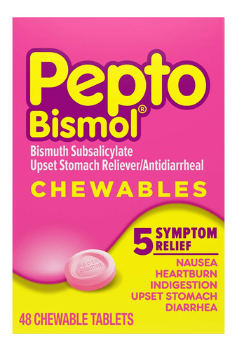 Pepto Bismol Masticables, Alivio Del Malestar Estomacal, Sub