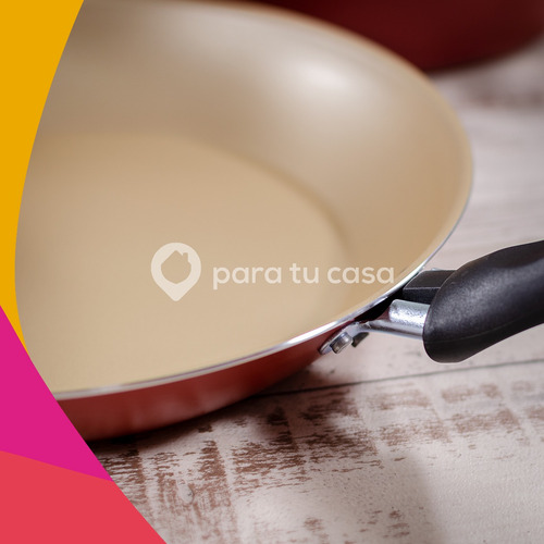 Imagen 6 de 10 de Ollas Tramontina Bateria Cocina Set 7 Pz Turim Teflón Ct