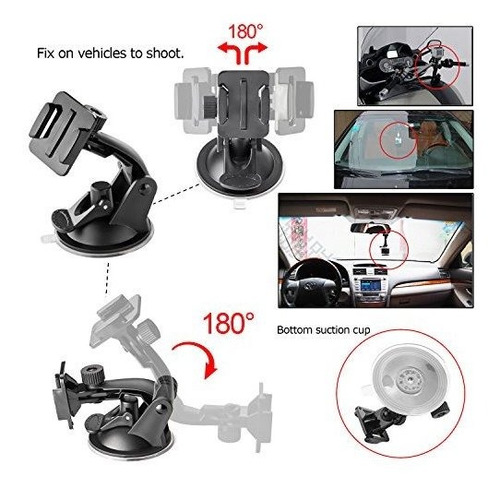 Imagen 2 de 4 de Kit Para Camara Zookki Gopro Hero Sj Color Negro