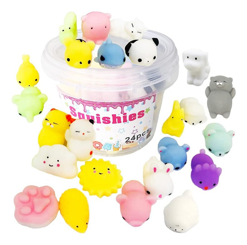 Squishys Mochi Juguetes Suaves Mini Antiestres X 24 Con Caja