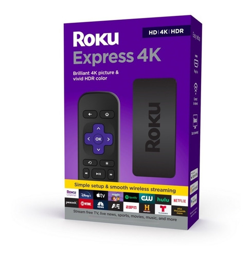 Imagen 1 de 8 de Roku Express 4K 3940 estándar 4K negro con 1GB de memoria RAM