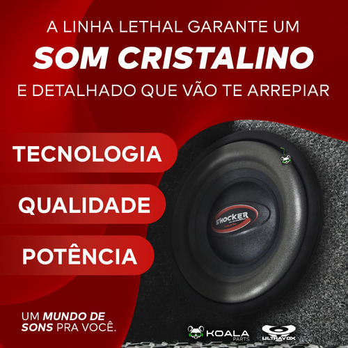 Alto Falante Lethal 500 12 Pol 4 Ohms 500w Shocker Cor Preto