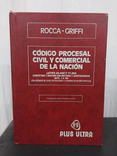 Derecho. Código Procesal Civil Y Comercial. Rocca - Griffi