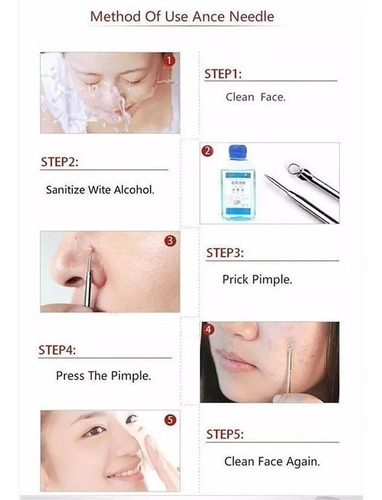 Extractor Removedor Acne Espinillas Limpia Comedones 12cm