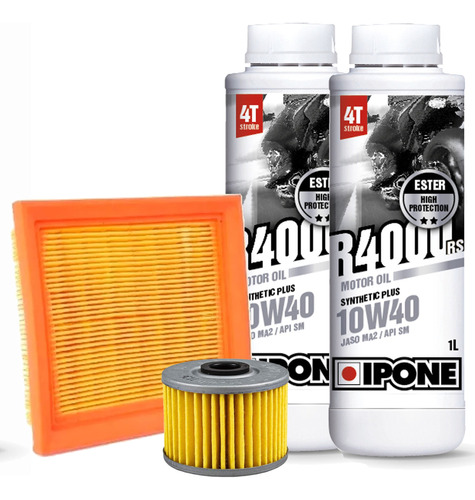 Kit Service Honda Tornado Ipone Semi R4000 10w40 + Filtros