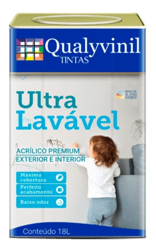 Imagen 1 de 4 de Pintura Interior Exterior 3.6lt Qualyvinil Premium Ultra Lav