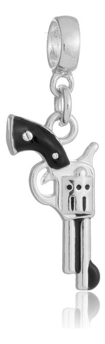 Work Semijoias Arminha Arma Revolver Pingente Berloque Charms Material Prata