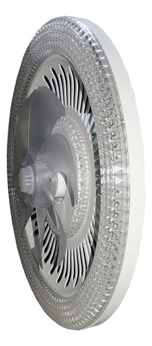 Ventilador De Techo Con Lampara 3 Modos De Luz 6 Velocidades 49 Cm 60 Hz Acabado Cristalino Opalinas Plástico 7
