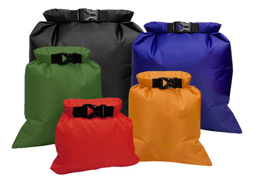 Paquete De 5 Sacos Secos Impermeables Multicolores, Bolsas S