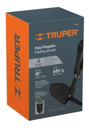 Pala Plegable Camping Pala Pico Sierra Truper Ple-18 Funda