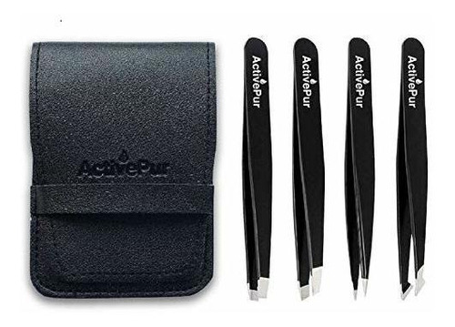 Activepur, 4 Pcs Tweezers Set Precision For Facial W3tsw