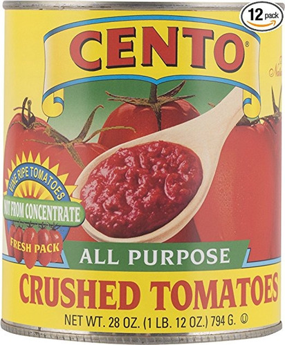 Cento Todo En Uno Tomates Chunky Aplastada En Puré, Latas De