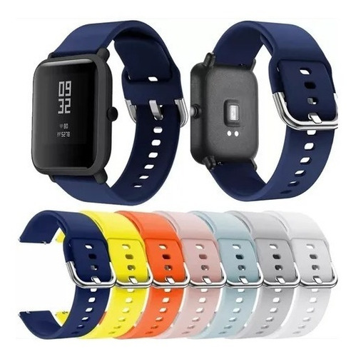 Malla 20mm Silicona Suave Color  Para Smartwatch