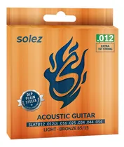 Comprar Encordoamentos Cordas Para Violão Aço Folk Slatb12 Solez 012