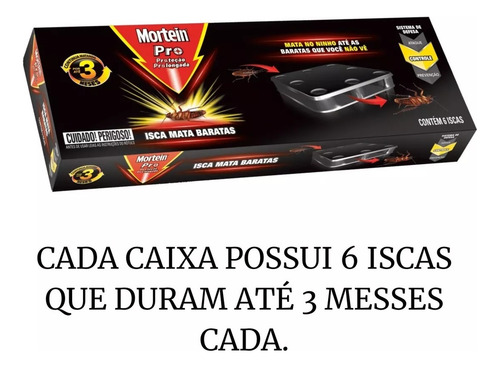 Inseticida Mata Barata Mortein Isca 01 Caixa Com 6 Un