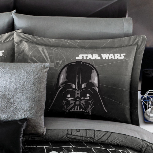 Funda Decorativa Darth Vader Estándar Colchas Concord Color Negro