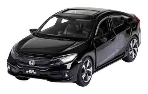 Miniatura Carro Honda Civic 1:32 Abre 4 Portas Luz Preto