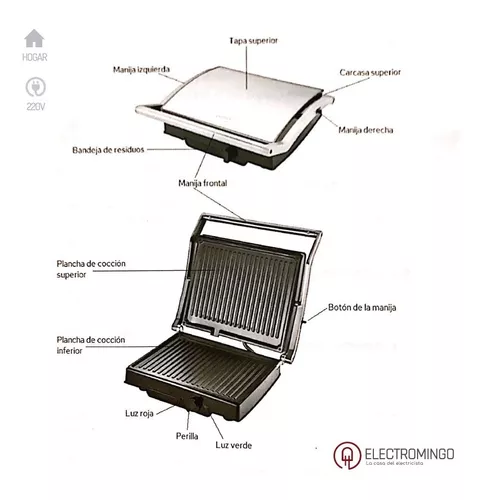 Parrilla eléctrica multi grill VONNE PEG01 – Dual Equipamientos