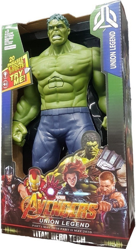 Hulk Musical Articulado Boneco 30cm Super Vingadores 2019 