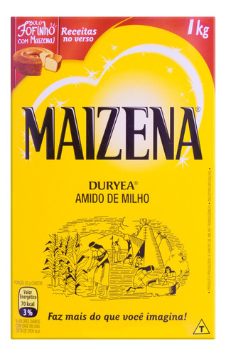 Farinha Maizena Duryea  de amido milho sem glúten 1 kg