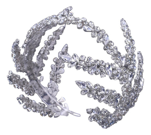 Diadema De Boda Con Diamantes De Imitación Plateada Para