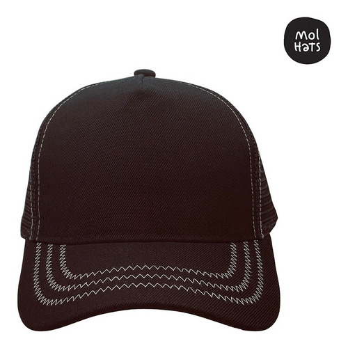 Gorras Trucker Camioneras Con Frente De Tela Hilo En Contraste Tipo Goorin Sin Parche
