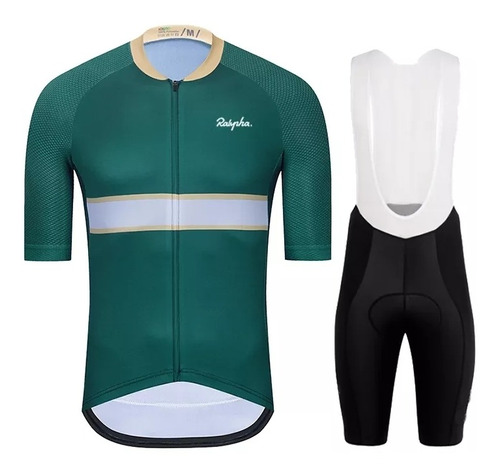 Uniforme Conjunto Ciclismo Ralpha Verde Short Bib + Jersey 