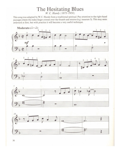 A First Book Of Blues For The Beginning Pianist.