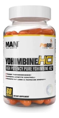 Man Sports Yohim Bine Hcl Impotencia Masculina 60caps Mf Sabor Sin Sabor