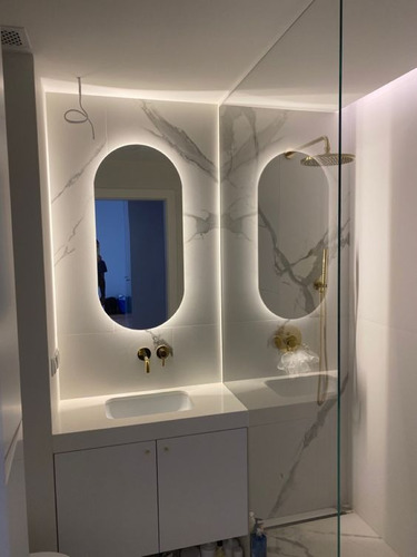 Espejo Luz Led 50 X 85 Pastilla Para Baño Accesorios Marco No Tiene