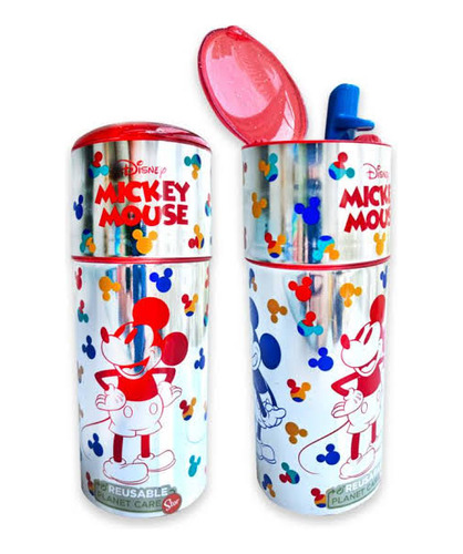 Vaso Tomatodo Mickey Con Sorbete Rebatible Con Tapa 350ml 