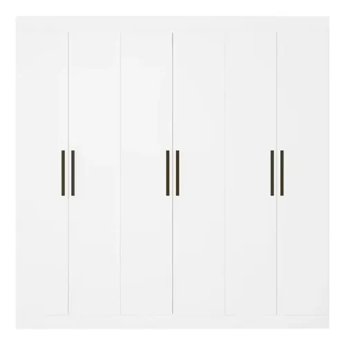 Guarda-roupa Casal Bartira Ville Com 6 Portas E 2 Gavetas Cor Branco