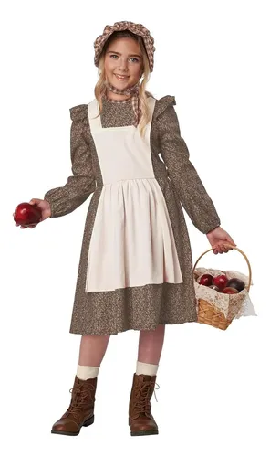 California Costumes Frontier Settler Girl, Disfraz Infantil