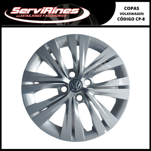 X1 Copa De Rin 15, Volkswagen, Gris Aluminio. Cod. Cp-8