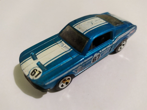 Hot Wheels 67 Custom Mustang 2014 Azul Mattel Toy Car