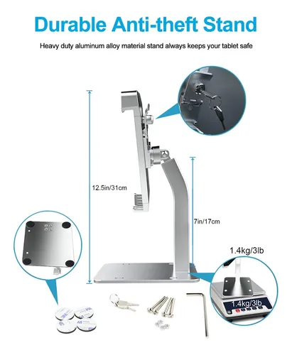 Soporte Antirrobo Para Quiosco De Tableta Para Tableta De 9