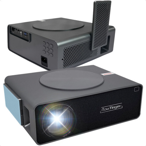 Projetor Touyinger Q10w+ 13000 Lúmens 1080p Android Bt. Wifi Cinza-escuro
