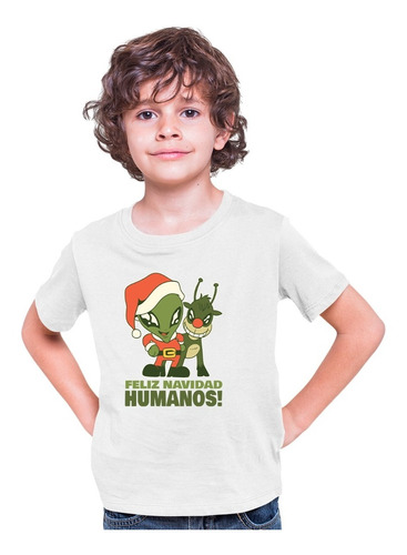 Playera Navidad - Niños - Feliz Navidad Humanos