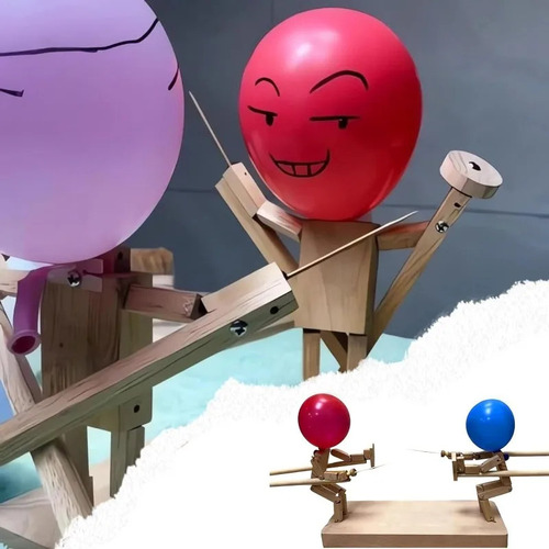 . Caza De Madera Con Cabeza Inflable, Combate Rápido En