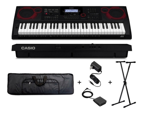 Teclado Casio Ct-x3000 Sensitivo Funda Soporte Pedal Cuo