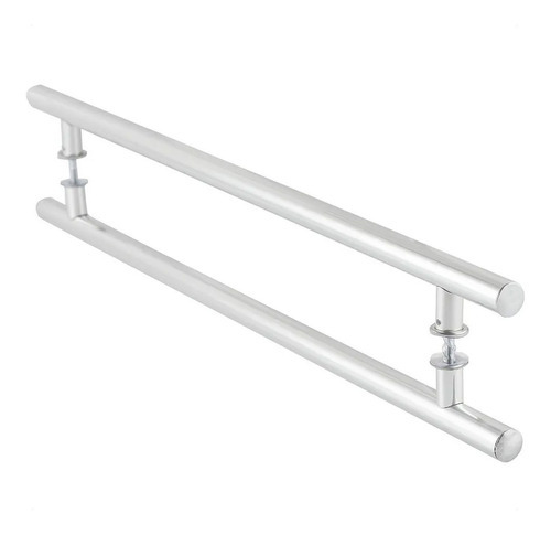 Puxador Porta Duplo Em Alumínio 75cm Modelo Tube Aluminum Cor Escovado Fosco