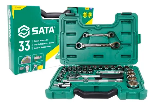 Juego de enchufes y llaves Sata de 33 piezas - St09099