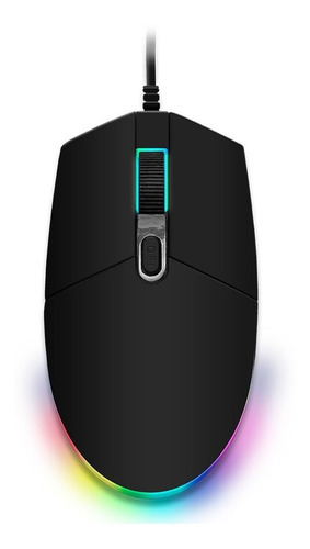 Mouse Gamer Ratón Óptico Usb Con Luz Led Rgb Sentry Gaming Color Negro