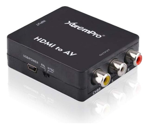 Xtrempro Convertidor Hdmi A Av Hdmi A Rca 3rca 1080p Av Cvbs