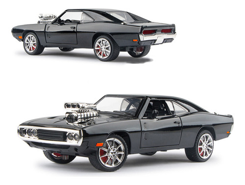 Fwefww Dodge Charger 1/24 Miniatura Metal Coche Con Luces Y