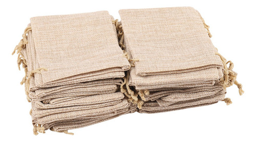 40 Bolsas De Arpillera Con Cordón, 13 Cm X 10 Cm, Joyas De R